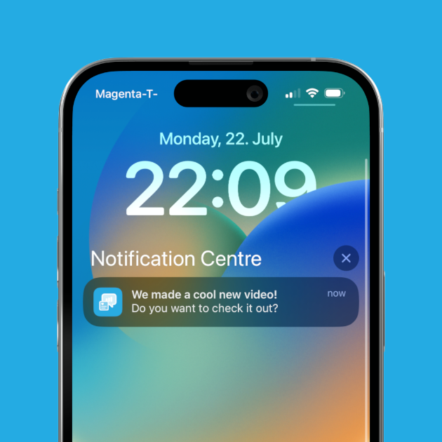 Screenshot der Push-Benachrichtigungen