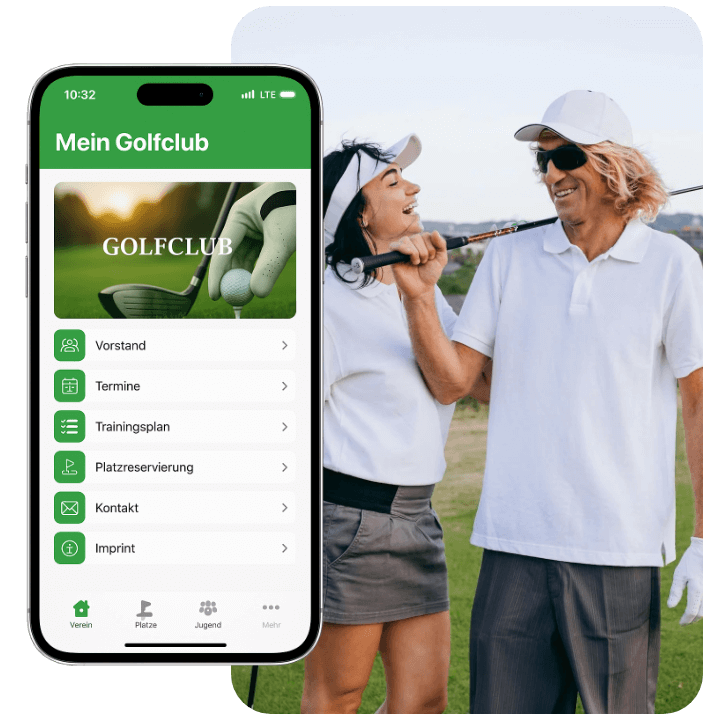 Vorschau auf die Golfclub-App