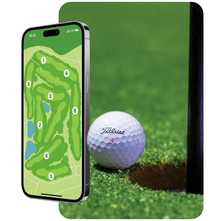 Bildschirme der Golfclub-App